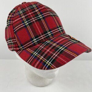 As Roma Snapback Hat Cap Red Black Flannel Plaid Soccer Club Logo Patch